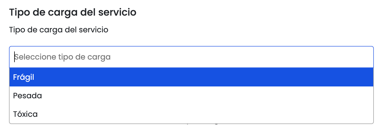 Tipos de carga